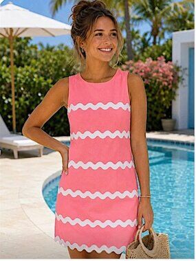 Lilly Pulitzer Kerra Shift Romper in Sorbet Pink NWT  Size 2